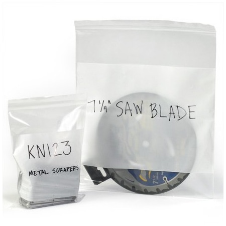 Bsc Preferred 3 x 5'' - 6 Mil White Block Reclosable Poly Bags, 1000PK BUY00023971